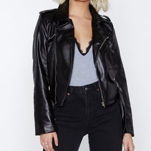 Nasty Gal Vegan Leather Jacket NWT